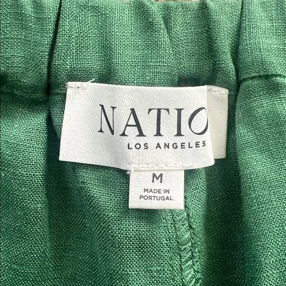 NWT NATION LTD Lucia Tie Waist Pants In Green. Size M - Picture 11 of 13